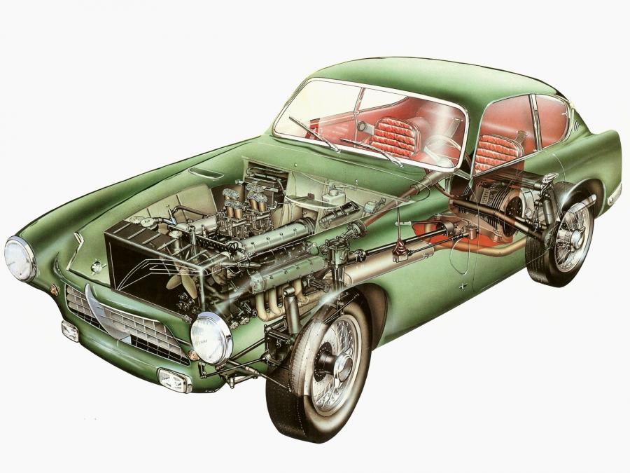 Схема Pegaso Z-102 B Berlinetta 1953 года  (фото 16 из 22)